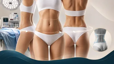 Flanks and 360 body liposuction targeting love handles, lower back and full-circumference midsection