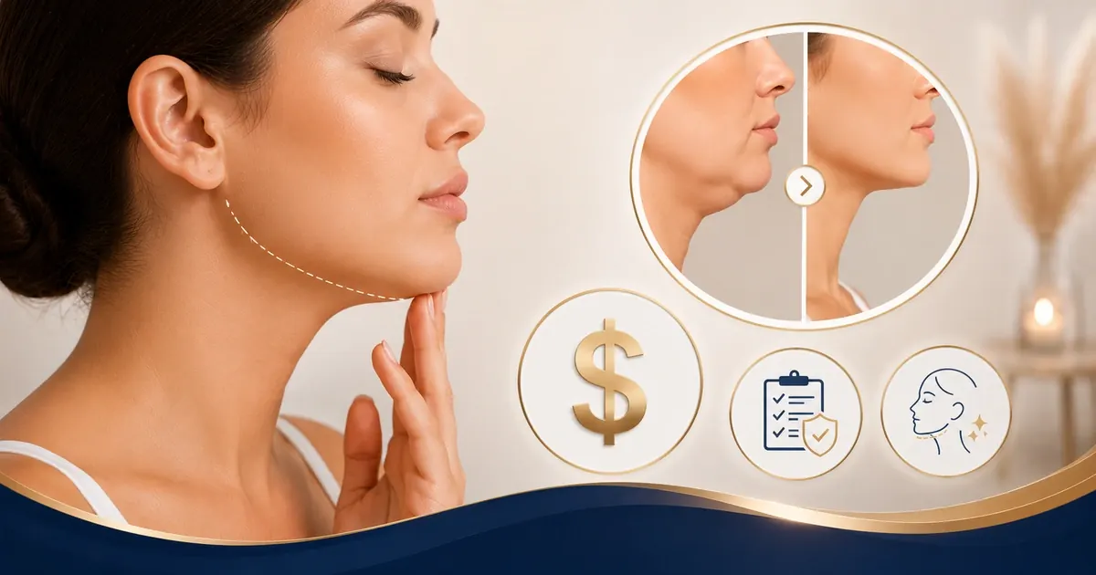 Cost comparison chart for chin liposuction in the US, UK, Canada and Turkey